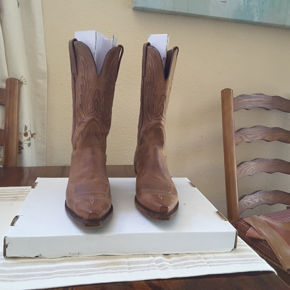 Lucchese womens tan maddog western boots size 10 M